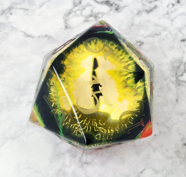 Consume, Embrace Inkless Titan D20 Handmade Resin Die - Image 5