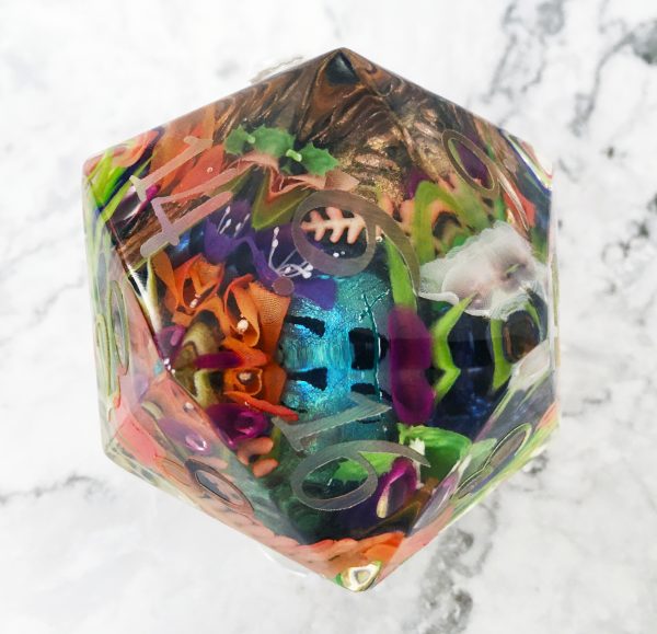 Consume, Embrace Inkless Titan D20 Handmade Resin Die - Image 9