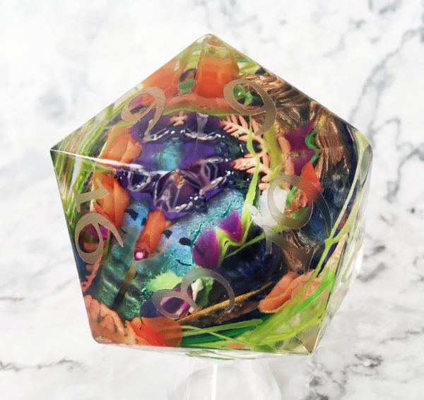 Consume, Embrace Inkless Titan D20 Handmade Resin Die - Image 10