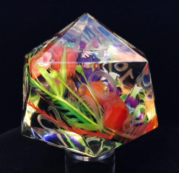 Consume, Embrace Inkless Titan D20 Handmade Resin Die - Image 16