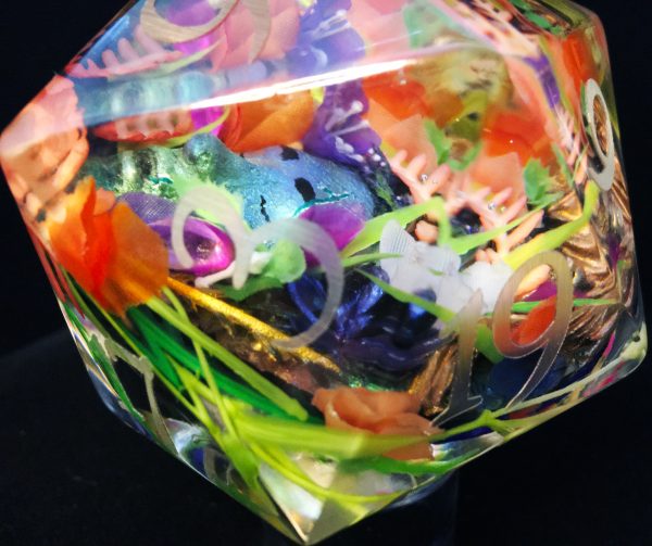 Consume, Embrace Inkless Titan D20 Handmade Resin Die - Image 14