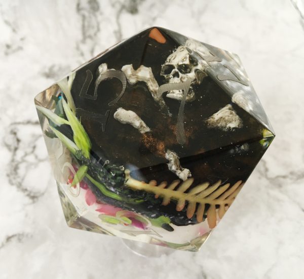 Tea of the Dead Inkless Titan D20 Handmade Resin Die - Image 15