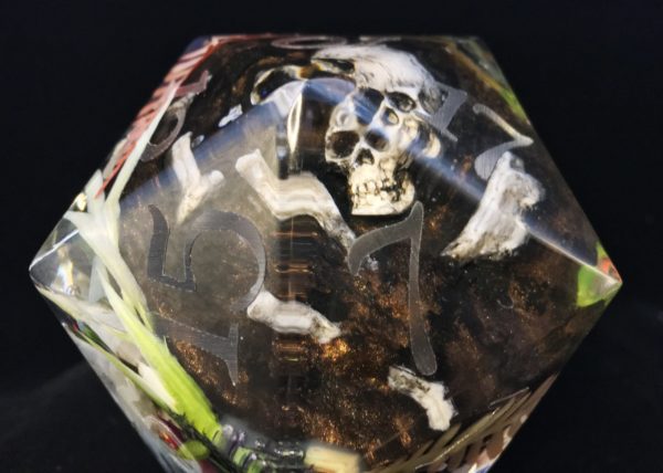 Tea of the Dead Inkless Titan D20 Handmade Resin Die - Image 6