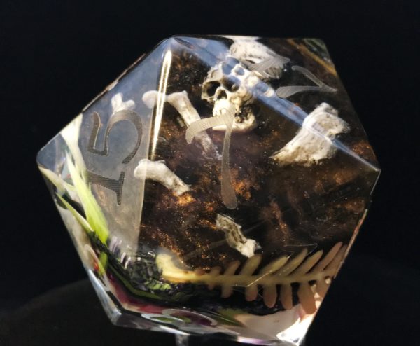 Tea of the Dead Inkless Titan D20 Handmade Resin Die - Image 7
