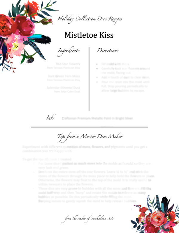 Holiday Collection Dice Recipe Folio - Image 4