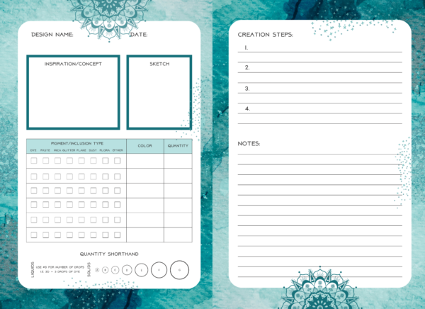Deluxe Dice Artist's Compendium - Recipe Journal for Dice Makers - Image 2