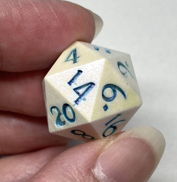 Pink Shimmer Handmade Resin Die - Image 2