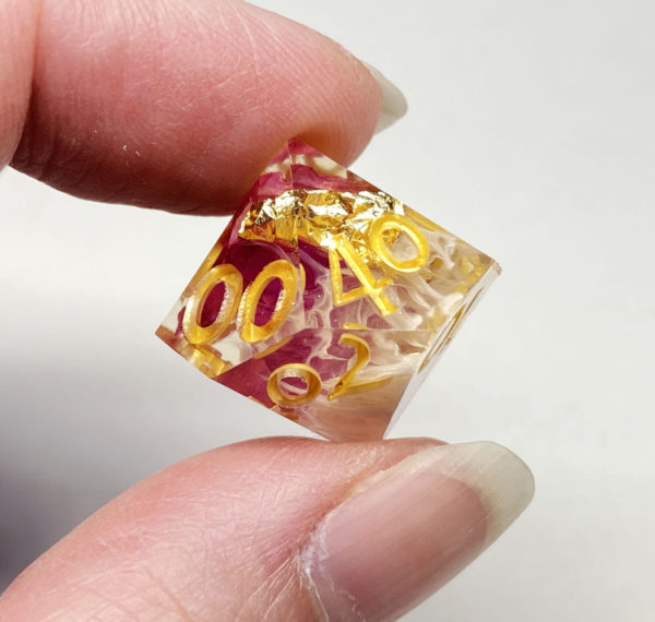 Golden Floral Handmade Resin Die - Image 3