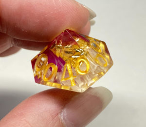 Golden Floral Handmade Resin Die