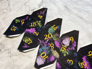 Dark Purple Floral Printable D20