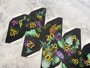 Dark Teal Floral Printable D20