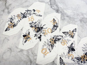 Black Moths Printable D20
