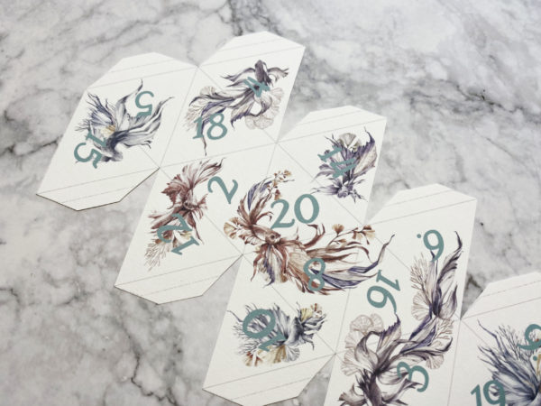 Flowing Fish Printable D20