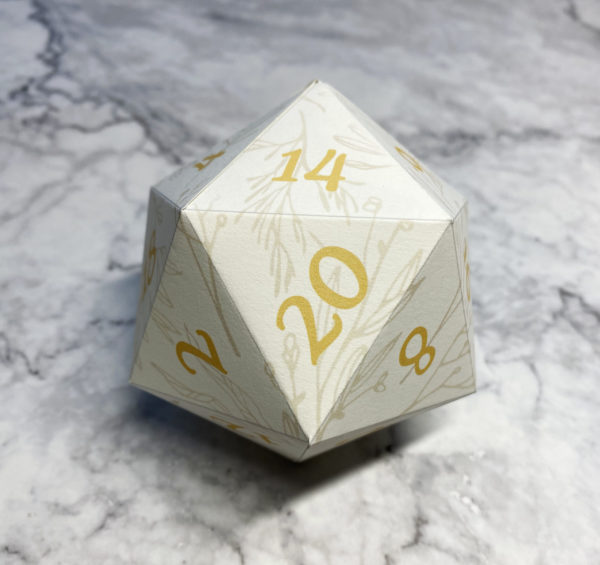 Golden Grass Printable D20 - Image 2