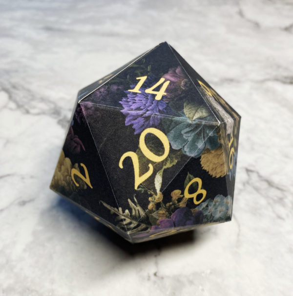 Dark Muted Floral Printable D20 - Image 2