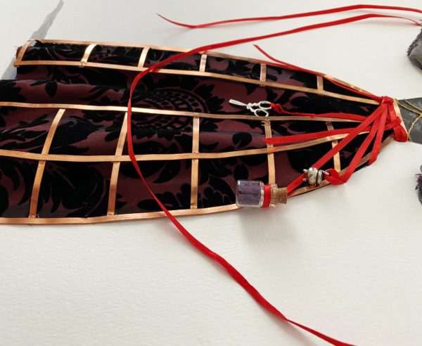 Cages and Ribbon Mixed Media Illustration - Image 5