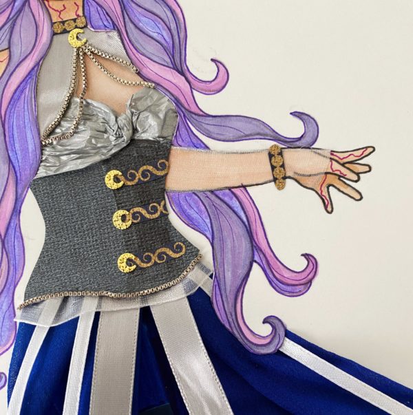 Lightning and Luna Mixed Media Illustration - Image 3