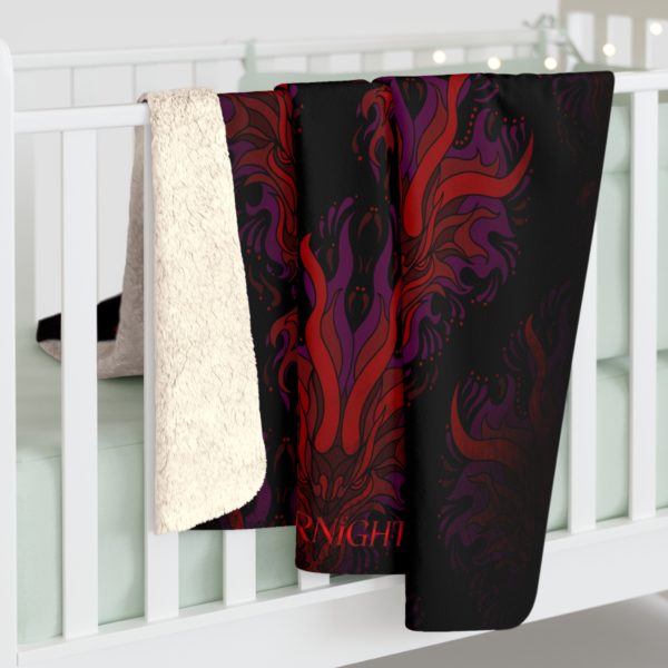 Red Breath Weapon Sherpa Fleece Throw Blanket - Image 5