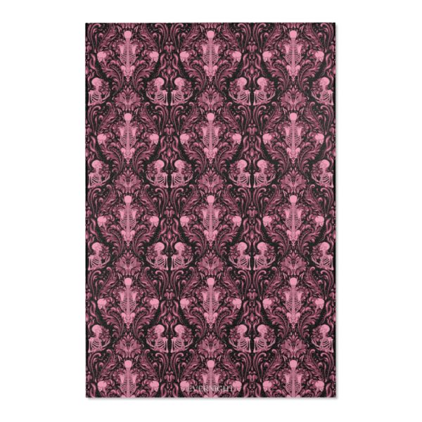 Pink Nameless Bones Area Rugs - Image 2