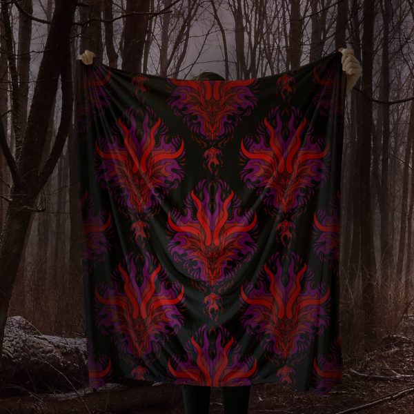 Red Breath Weapon Sherpa Fleece Throw Blanket