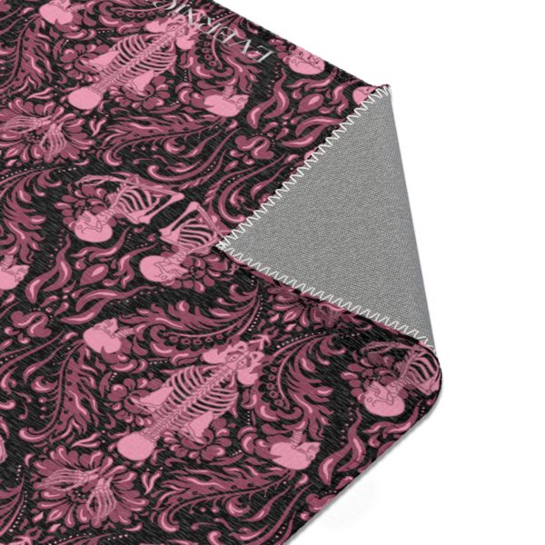 Pink Nameless Bones Area Rugs - Image 3