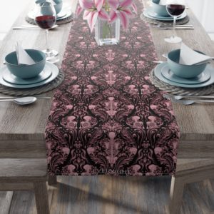 Pink Nameless Bones Table Runner