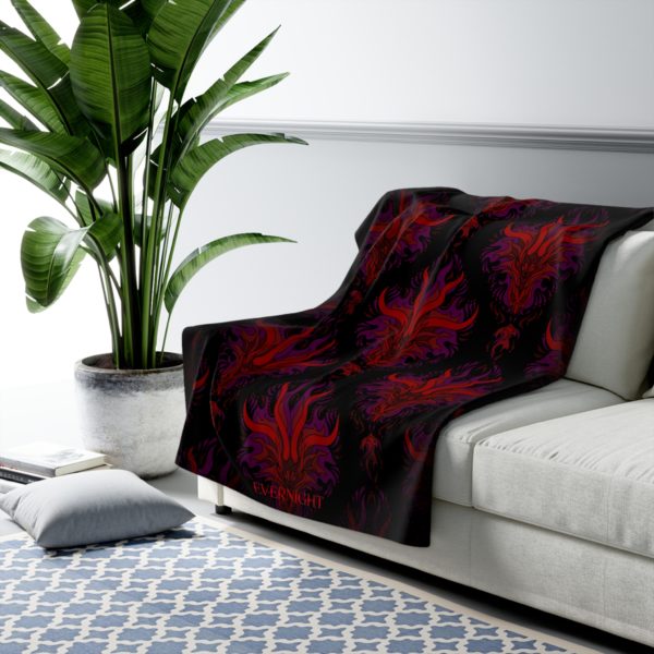 Red Breath Weapon Sherpa Fleece Throw Blanket - Image 2