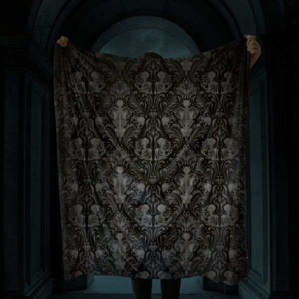 Nameless Bones Sherpa Fleece Throw Blanket