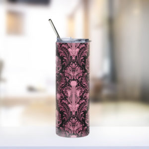 Pink Nameless Bones Stainless Steel Tumbler