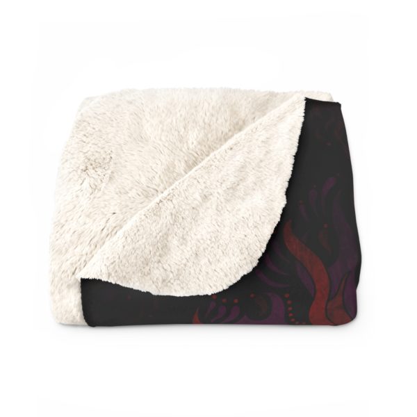 Red Breath Weapon Sherpa Fleece Throw Blanket - Image 4