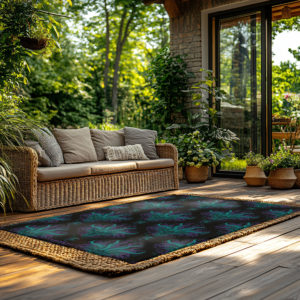 Green Breath Weapon Area Rugs