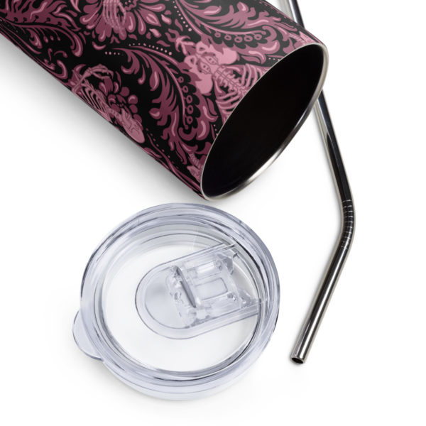 Pink Nameless Bones Stainless Steel Tumbler - Image 2