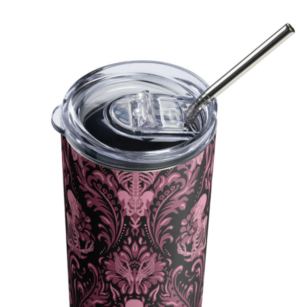 Pink Nameless Bones Stainless Steel Tumbler - Image 3