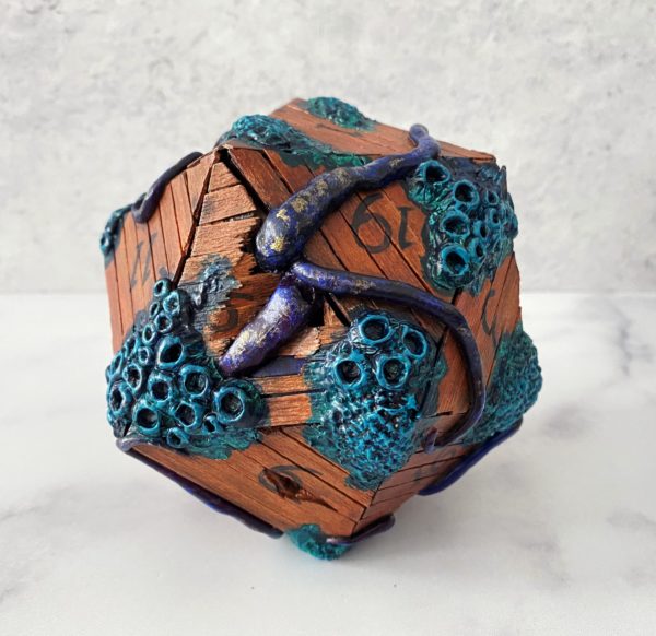 Shipwrecked, Handmade d20 Die - Image 3