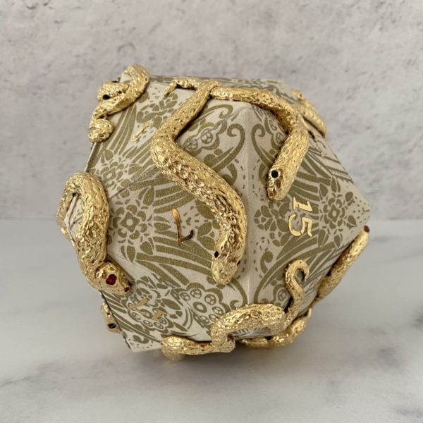 Slithering Sentinels, Handmade d20 Die - Image 3