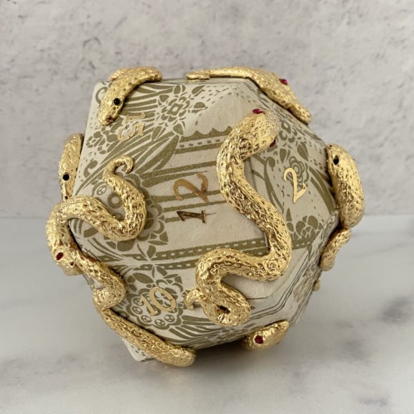 Slithering Sentinels, Handmade d20 Die - Image 2