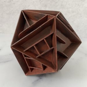 Empty Library Die, Handmade d20 Die