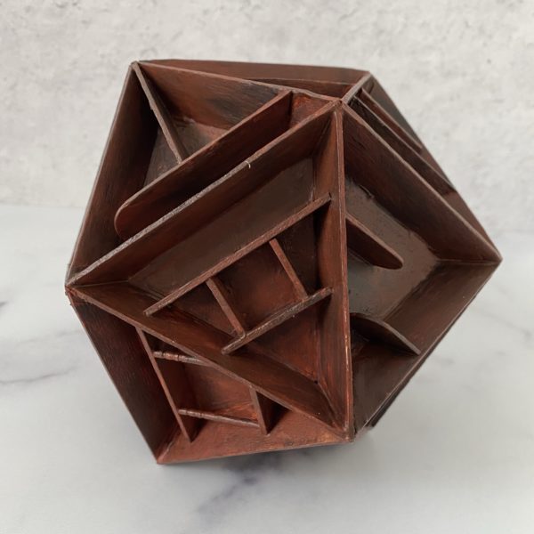 Empty Library Die, Handmade d20 Die
