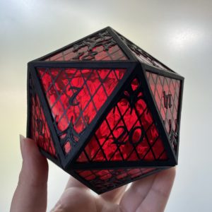 Gothic Window, Handmade d20 Die