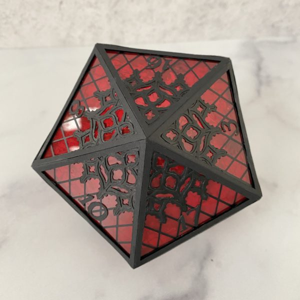 Gothic Window, Handmade d20 Die - Image 4